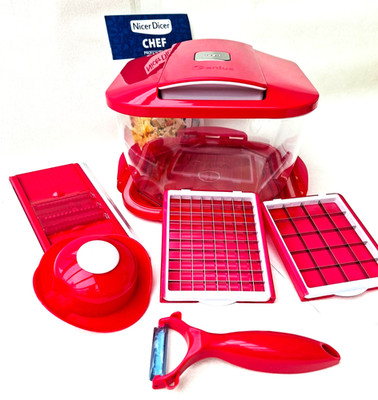 B-Ware Genius Nicer Dicer Chef Professional 12 tlg ROT