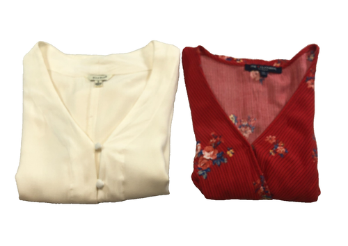Lot of 2 Sim & Sam & One Clothing Womens Tops Size S Floral Short ...