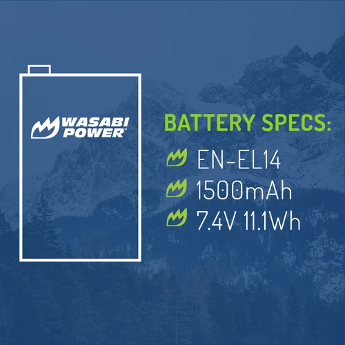 Wasabi Power Battery for Nikon EN-EL14, EN-EL14a (2-Pack)