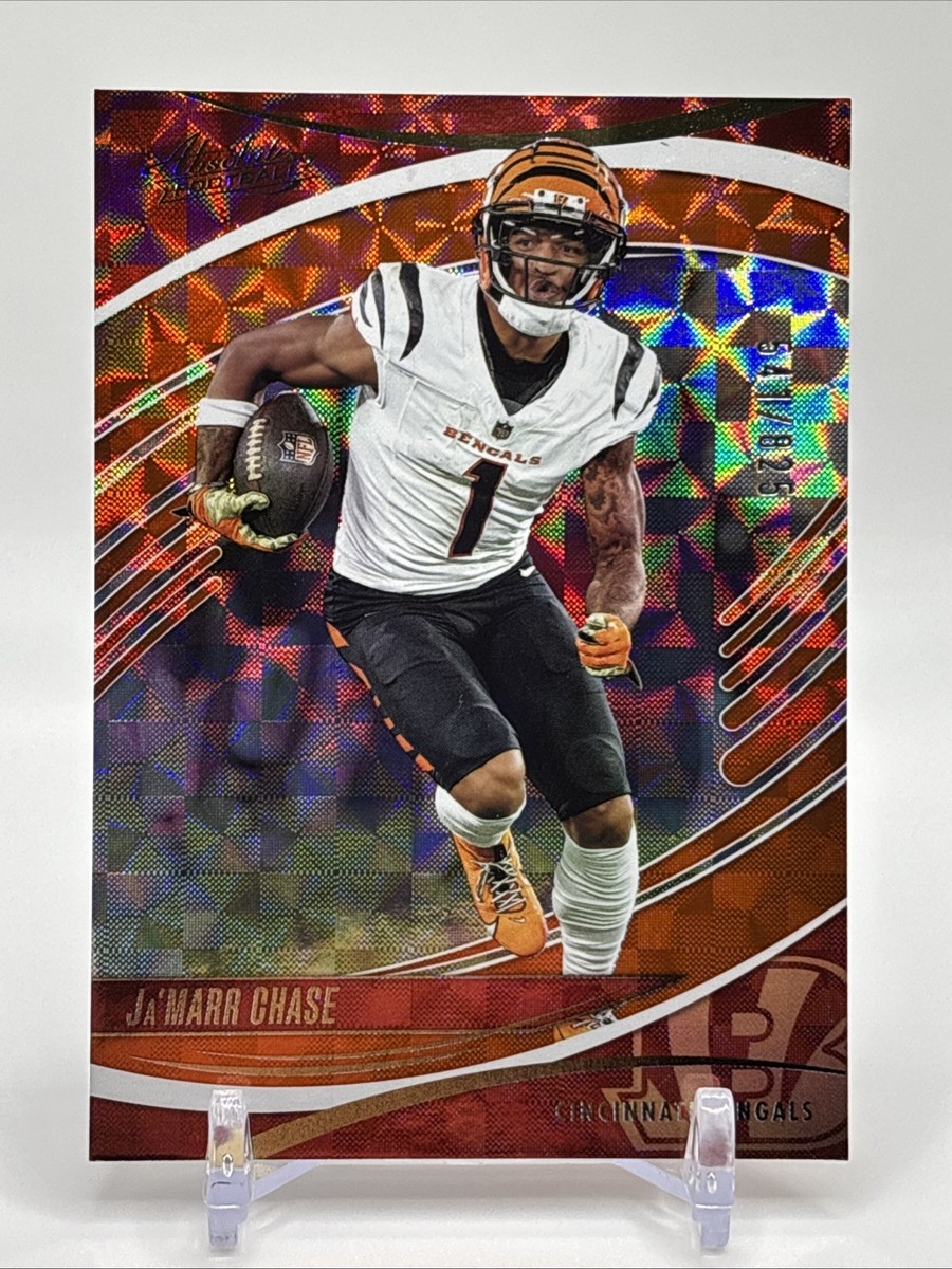 2025 Panini Absolute Ja'Marr Chase #74 Orange Mosaic /825 SP Color
