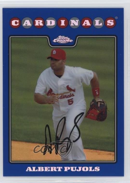 2008 Topps Chrome Blue Refractor Albert Pujols #131 7xr