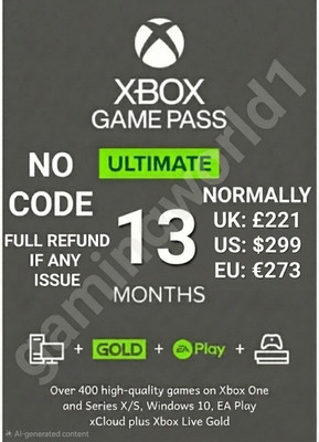 Xbox Game Pass Ultimate 13 Monate   Global | Gold + EA Play | 0-2 Stunden Lieferung