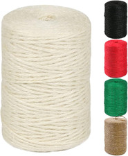 PerkHomy Natural Jute Twine 600 Feet Long Colored Twine Rope for Crafts Gift