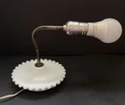 Vintage White Hobnail Milk Glass Wall Scone Lamp