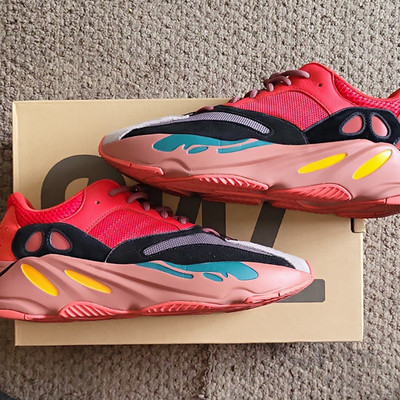 adidas Yeezy Boost 700 Hi-Res Red Men s Low Top Suede Sneakers HQ6979 Size 12