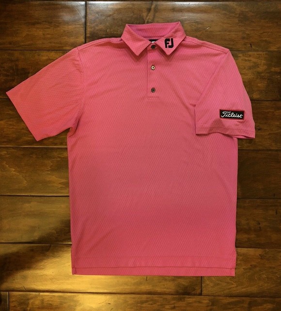 FootJoy Titleist Tour Issue Pink Golf Polo Shirt Mens Size Medium Tour ...