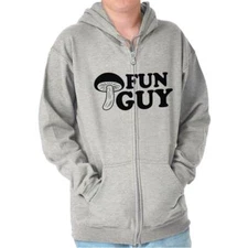 Funny Mushroom Pun Joke Fun Guy Fungi Humor Mens Zip Hooded Sweatshirt Hoodie