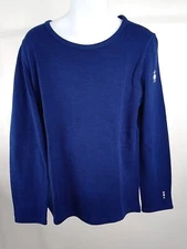 Smartwool Kid Classic Thermal Merino 250 Baselayer Crew Blue Medium SN110-K39