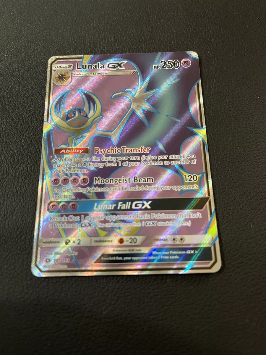 Lunala GX 141/149 Sun & Moon - NM Ultra Rare Full Art Pokemon Card