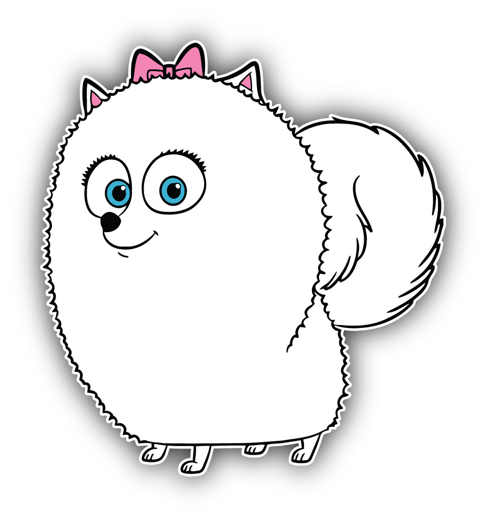 The Secret Life of Pets Cartoon Gidget Sticker Bumper Decal - ''SIZES ...