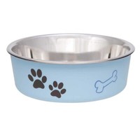 Bella Hund SchüSseln M Murano Blau Hergestellt In Usa
