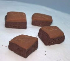 Dolls House Food. 4 Miniature Chocolate fudge cake Slices 1/12 scale handmade 