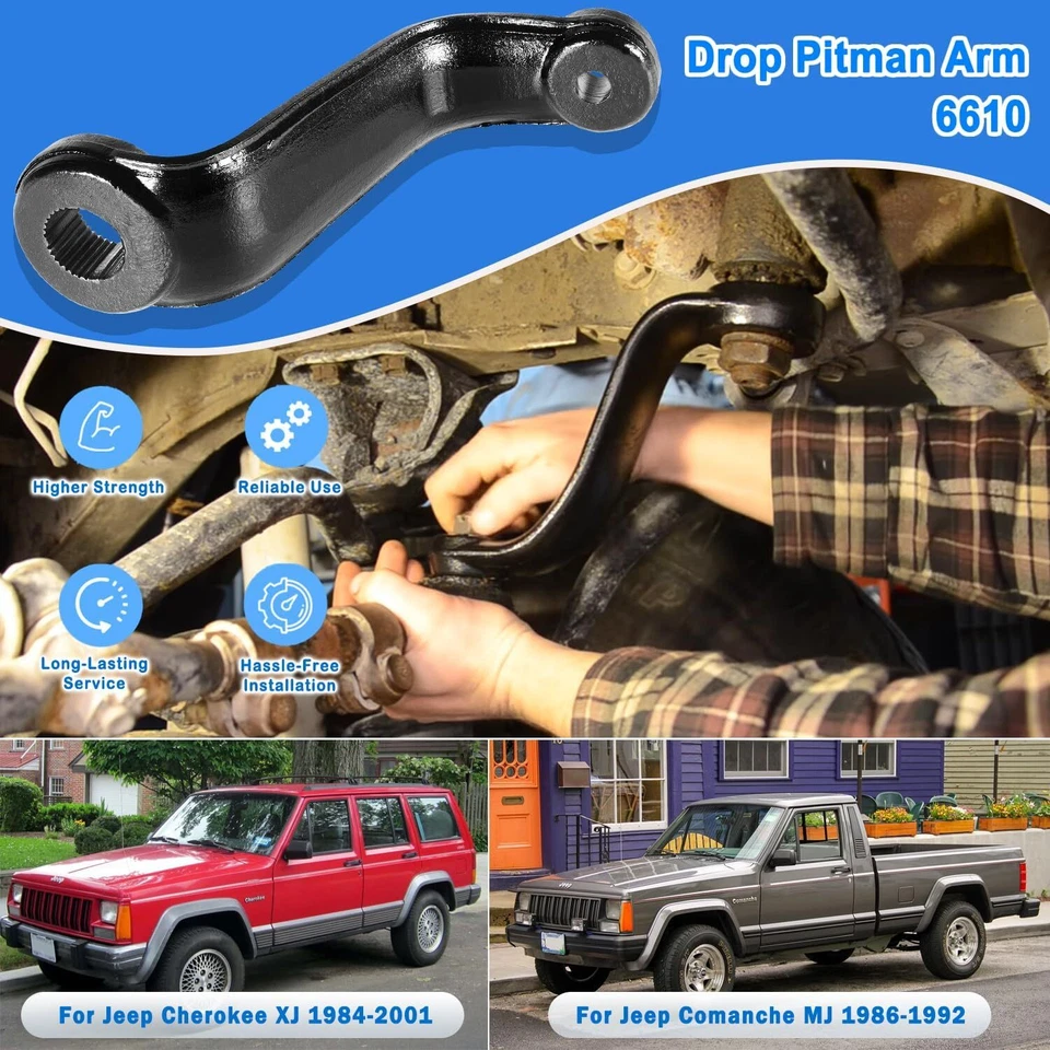 6610 Drop Pitman Arm 6"-7" Lift Kit for 84-01 Jeep Cherokee XJ 86-92 Comanche MJ - Image 2 of 4