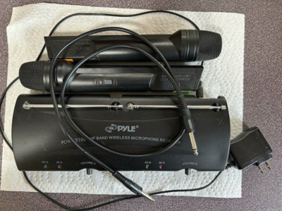 Pyle PDWM2100 Dual VHF Wireless Microphone System (Karaoke, Public Speaking)
