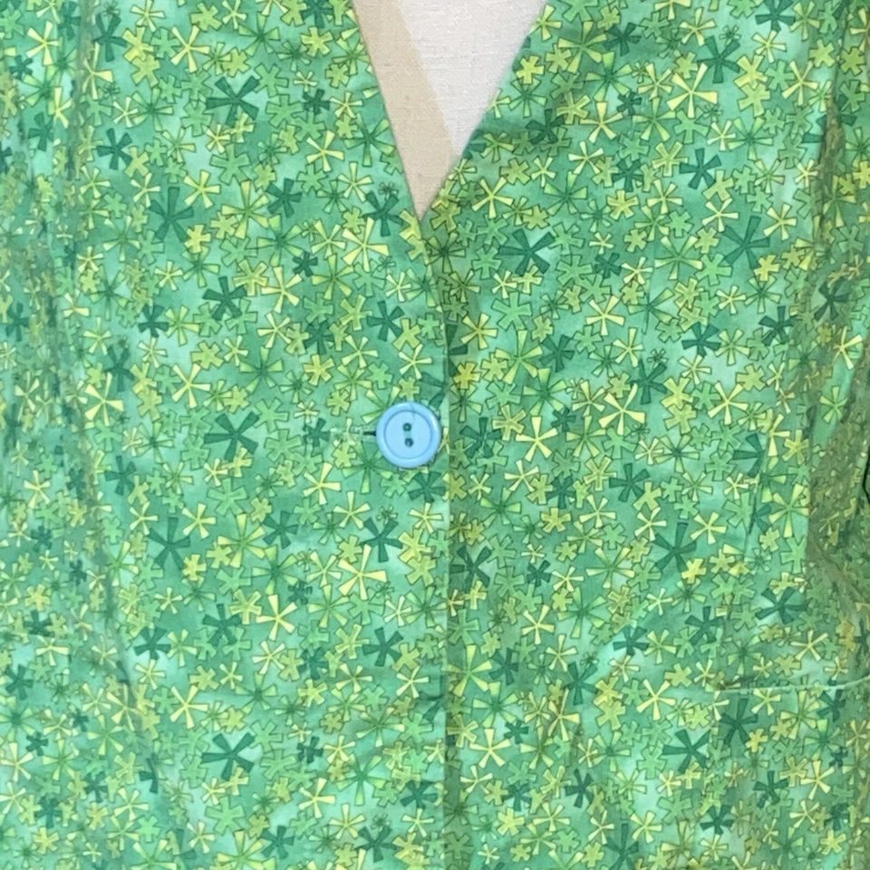 Chaqueta de Algodón Exfoliante Peaches Uniforms 1 Botón Mangas Largas Talla Pequeña Verde Foto 2 de 4