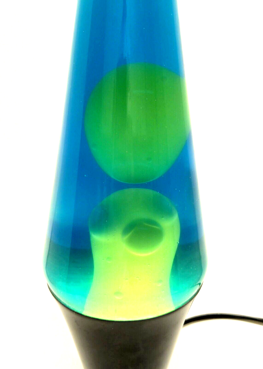 Lava Lamp Model 8000 Blue ~ Green 2003 ~ 16.5” ~ Demo Video ~ EUC