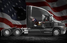 American Eagle Flag Truck Semi Rv Trailer Wall Window Decal Sticker Graphic