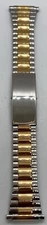 NEW TIMEX Mens Watch Band Fits 16-20mm Lugs Gold/Silver Expansion Fast Fit Adj.