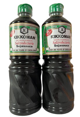 Kikkoman Sojasauce Weniger Salz  2x975ml Soy Sauce Less salt