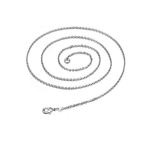 Großhandelslose 10PCS Silber Versilbert 1MM 925 silberne Rolo-Ketten-Halskette - Bild 12 von 13