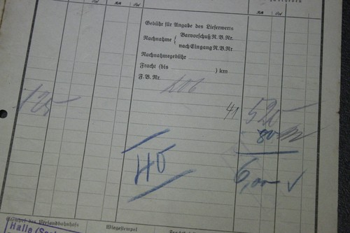 vecchia lettera di vettura Reichsbahn 1936 Hall Saale n Neukirch Mignon cacao cioccolato - Foto 13 di 17