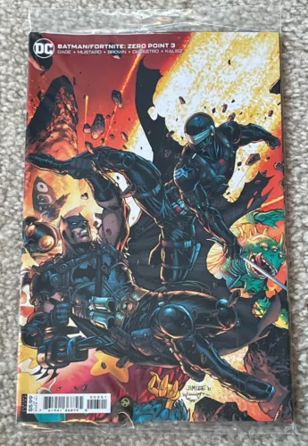 BATMAN FORTNITE ZERO POINT 3 JIM LEE VARIANT-B SNAKE-EYES G.I. JOE SEALED CODE
