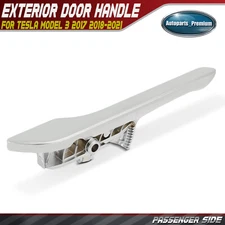 Front or Rear Passenger Silver Exterior Door Handle for Tesla Model 3 2017-2021