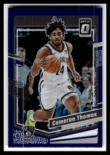 2023-24 Donruss Optic #9 Cameron Thomas Purple Prizm