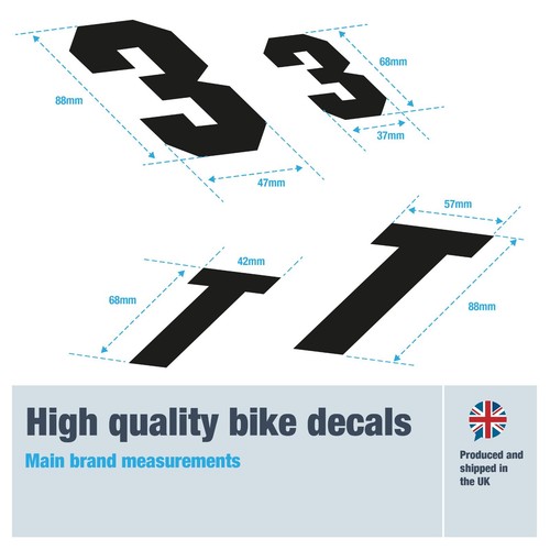 3T bike decals labels or stencil with free bike protection (29 pack)-20+ colours - Picture 8 of 12