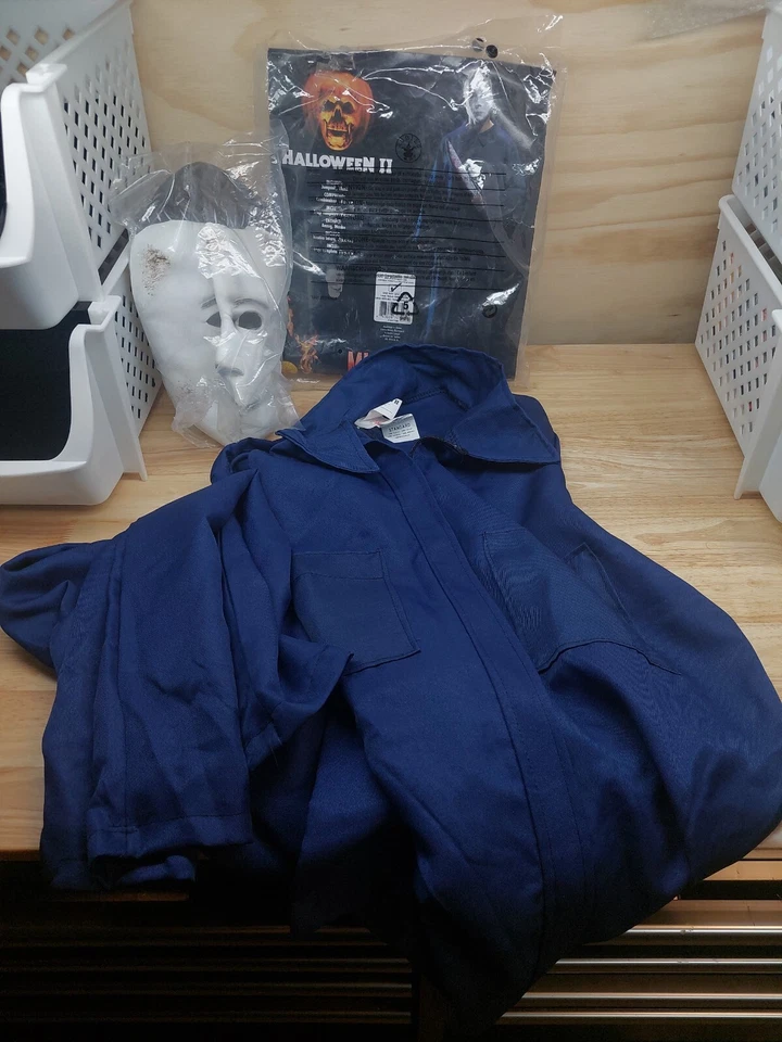 Spirit Halloween Michael Meyers Costume Blue Mechanic Jumpsuit & Mask Standard  - Image 2 of 4