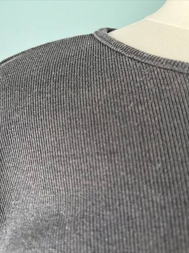 Topshop black maxi dress jersey short sleeve stretch 1990's size 8 - Picture 7 of 18