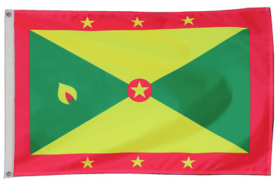 Grenada Flag with Eyelets - Handmade in the UK