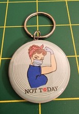 Not Today, Nurse Wearing Mask Round Keychain