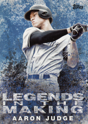 Aaron Judge 2018 Topps Series 1 Blue Parallel Legends In The Making Card #LTM-AJ