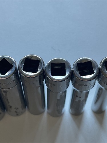 Snap On STMD 7/32"-9/16" USA 1/4" Drive 12 Point 9 Piece Deep Socket Set - Picture 20 of 21