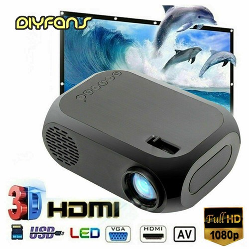 Mini-Projektor HD LED Tragbares Heimkino-Kino 1080P AV USB AV HDMI - Bild 3 von 14