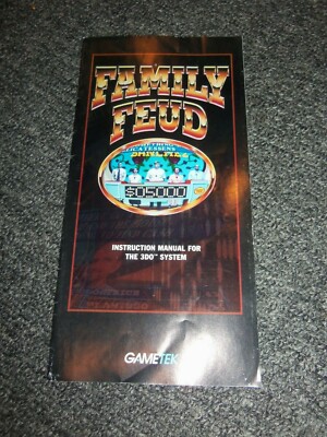 3DO Family Feud Instruction Manual ONLY