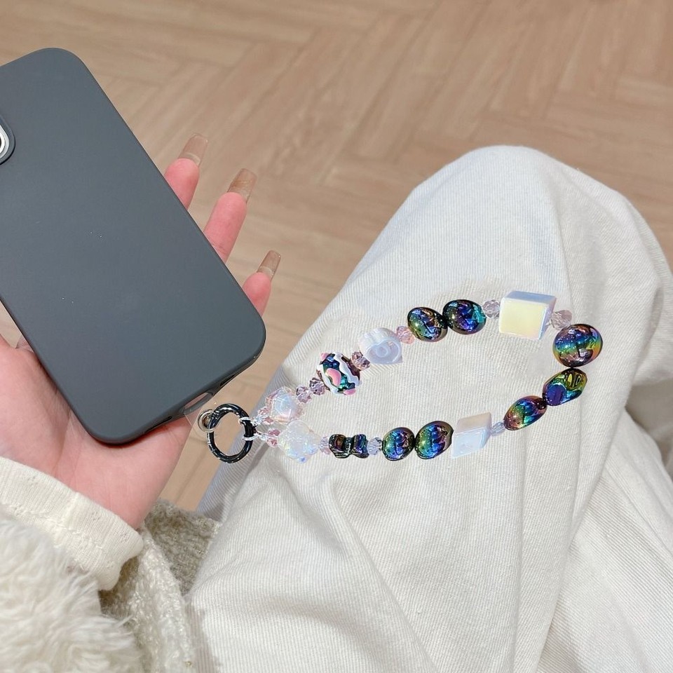Beaded Beaded Phone Lanyard Resin Crystal Beads Phone Strap Jewelry