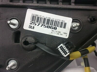 OEM Driver Side Mirror 07-14 Silverado Tahoe Yukon Victory Red / Black Grain DL8 - Image 4 of 4