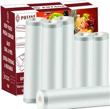 6 Pack 11"X20'(3Rolls) and 8"X20' (3Rolls)Thickened Vacuum Sealer Bags , Smell-P
