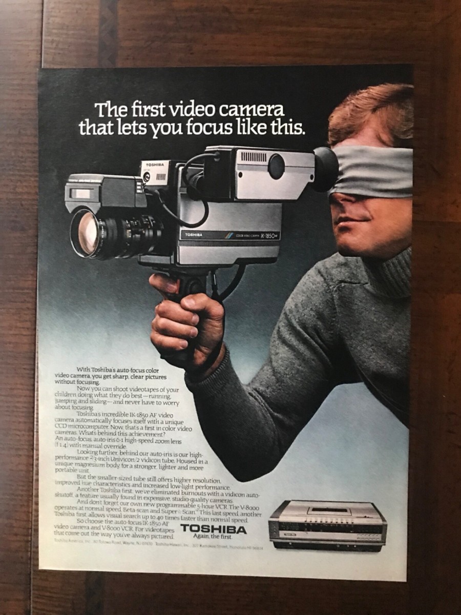 1981 vintage original print ad Toshiba IK-1850 Video Camera | eBay