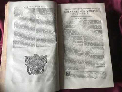 Commentarius ad Pandectas 1723-Storia/Giustiza/Legge/Politica/Roma-Latino-Romano - Picture 6 of 7