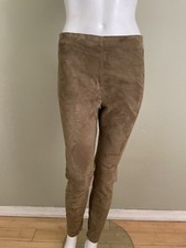 Ralph Lauren Purple Label Lamb Suede Skinny Pant Brown size 8 NWT