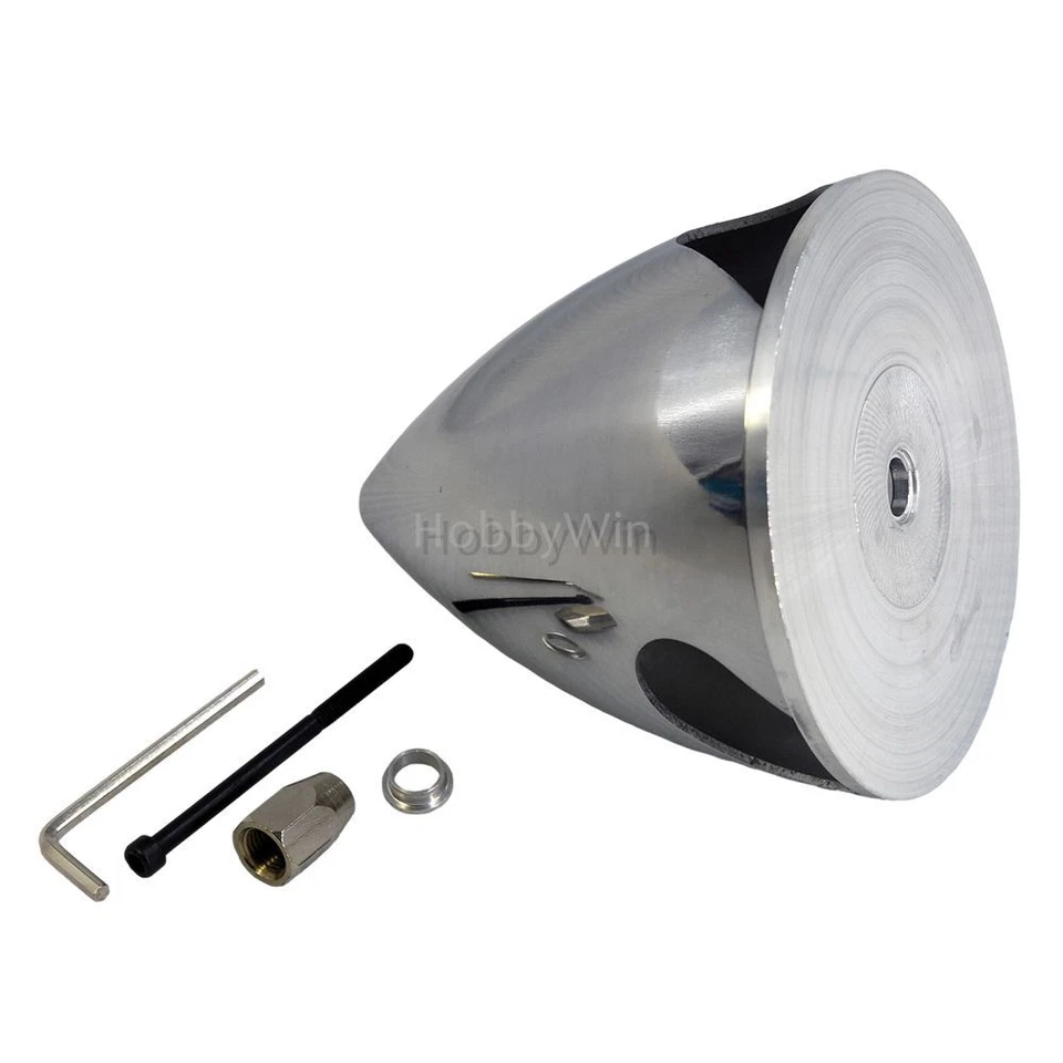 3 Bladed Aluminum Spinner 4in 102mm for 10mm Shaft Nitro Engine RC Plane Warbird - Image 2 of 4