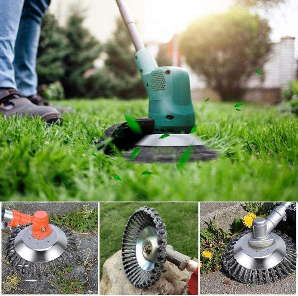 Für Stihl 25,4x200mm Silber Motorsense Freischneider Unkrautbürste