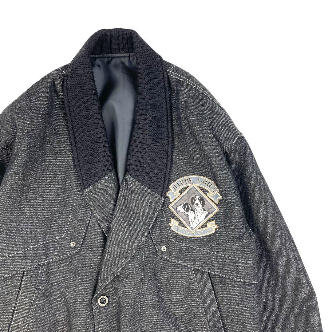 HARDY AMIES Wool Embroidered Blouson Jacket, Good Condition HARDY AMIES Wool Embroidered Blouson Jacket, Good Condition