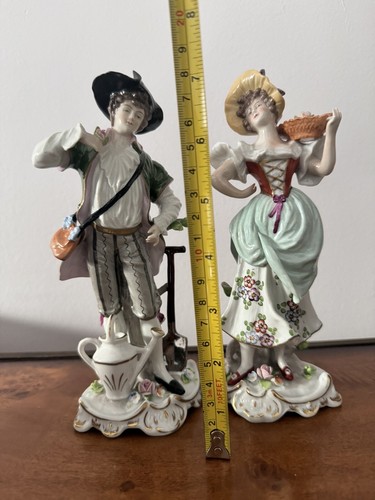 Sitzendorf porcelain Working Man & Maid . VGC - Picture 3 of 17