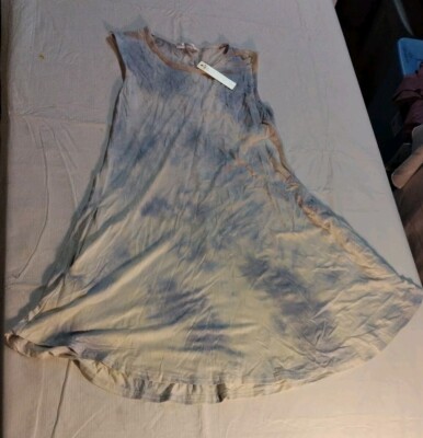 RILEY & JAMES LADIES TANK DRESS WHITE & BLUE SIZE SMALL NWT