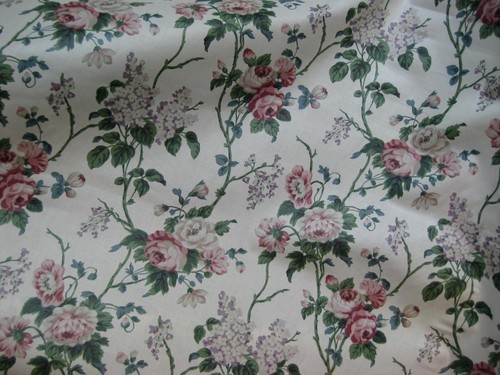 2+ Yd VTG Waverly Rose Cottage Rememberance Cotton Fabric Floral Victorian - Picture 7 of 12