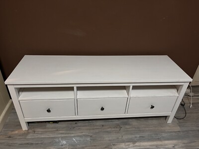 IKEA HEMNES TV-Bank Kommode weiß gebeizt, Schrank,148x47x57cm 3 Schubladen